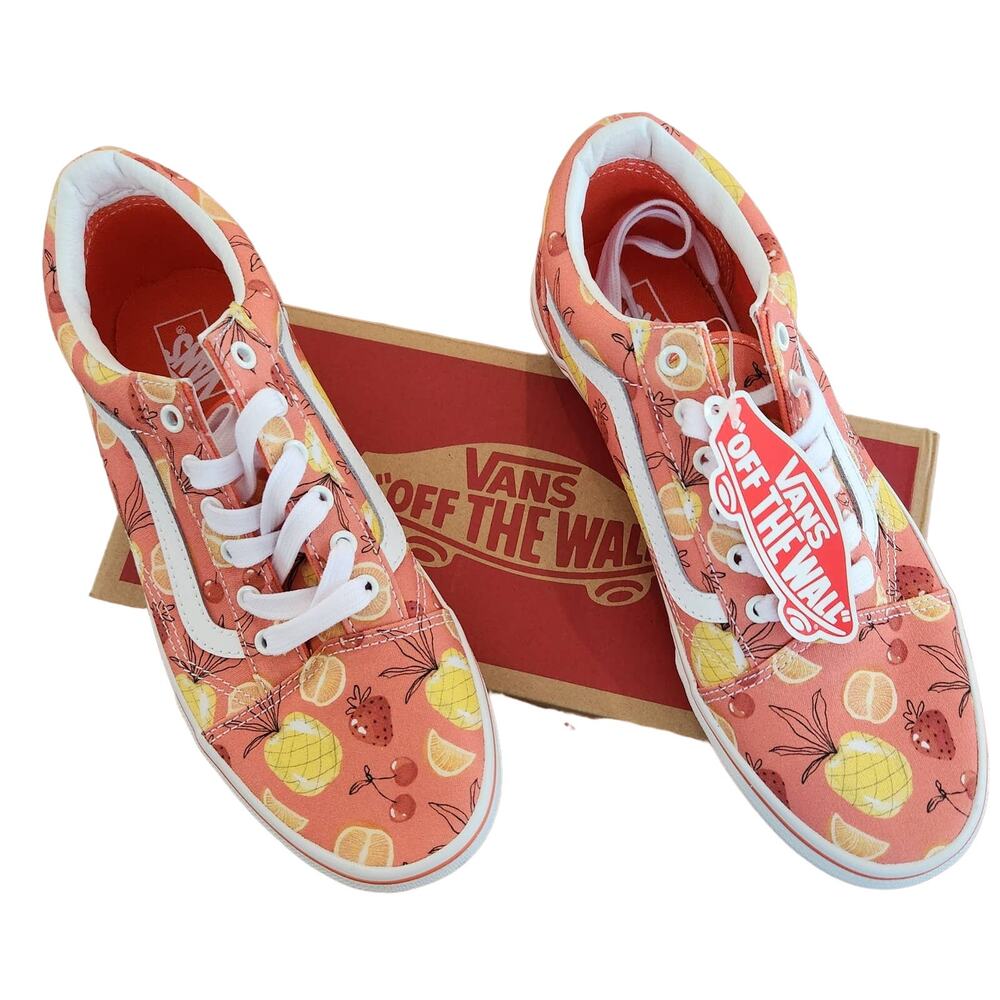Vans Old Skool Skate Shoes FRUIT AOP Pineapple Cherries Orange  Sz 7NEW WITH BOX